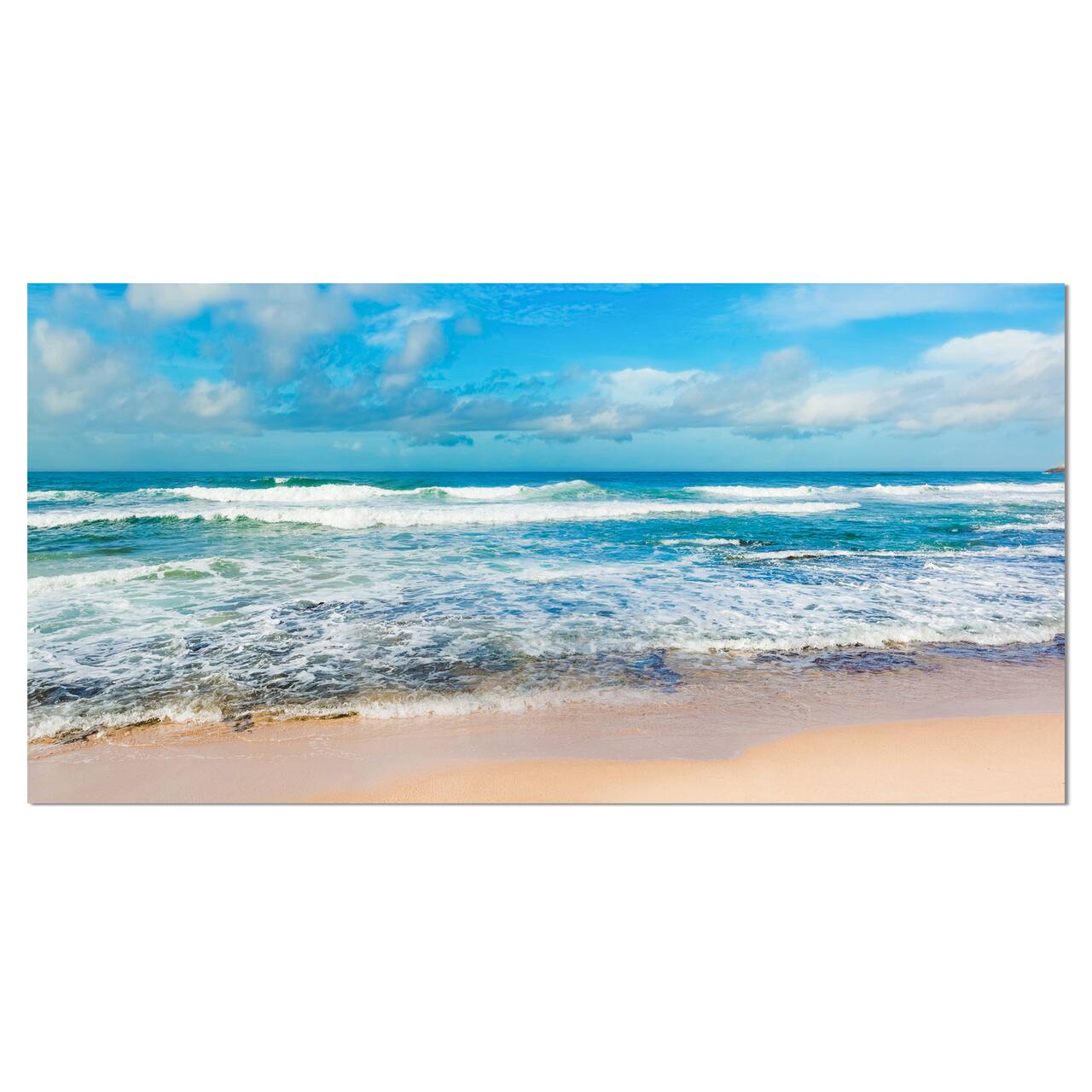 Designart - Indian Ocean Panoramic View - Extra Large Seashore Canvas Art